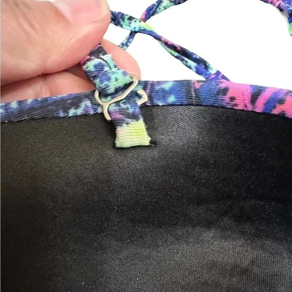 Top Model Multicolor Neon Tropical Adjustable One Piece Swimsuit Womens Size L - Picture 13 of 14